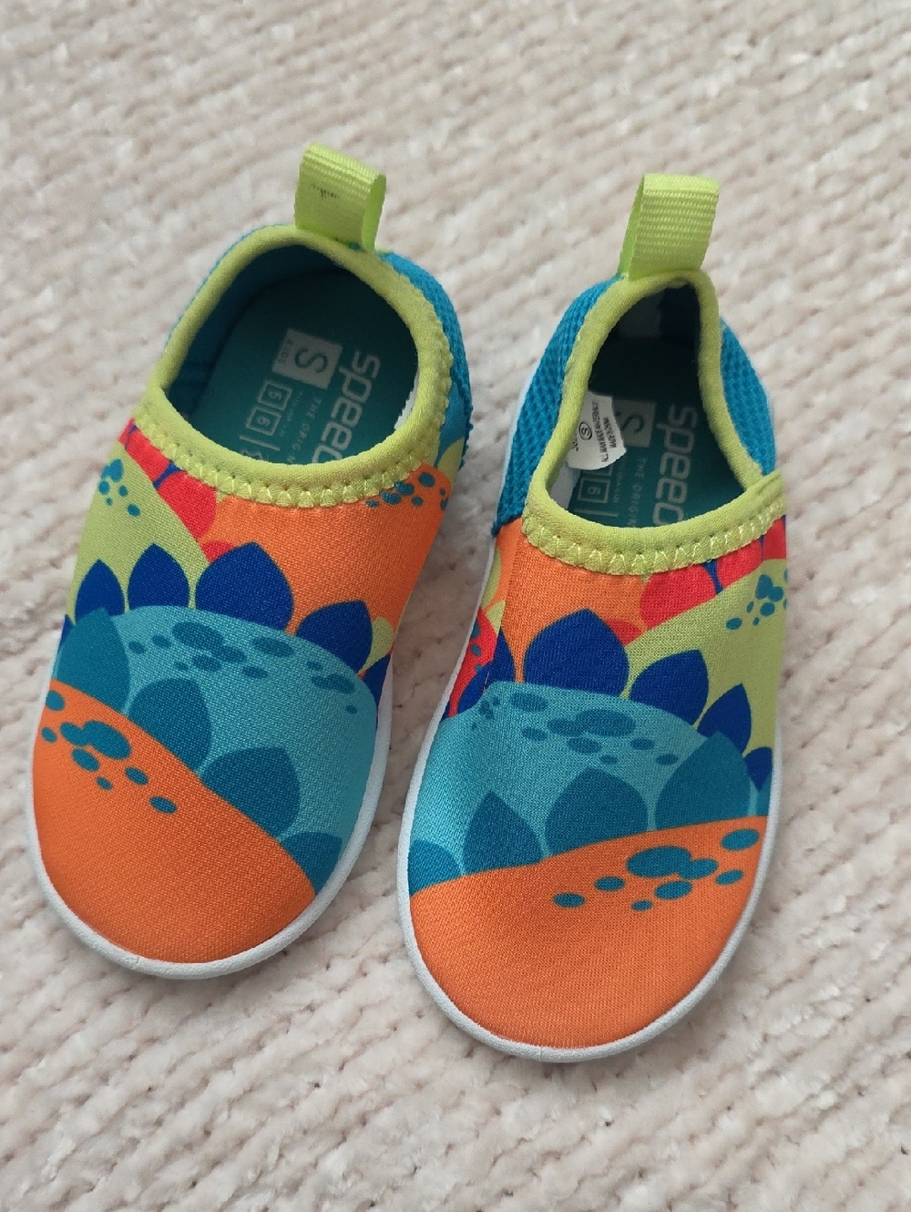 Speedo Kids Orange, Blue & Lime Slip-On Water Shoes